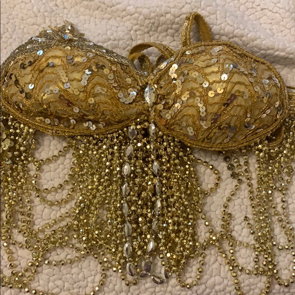 One of a kind beaded bra